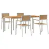 Image de Vidaxl ensemble de repas extérieur 5 pcs marron bois de teck massif