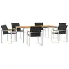 Image de Vidaxl ensemble de salle à manger pour jardin 7 pcs marron