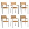 Image de Vidaxl chaise de jardin 6 pcs huile naturelle bois d'acacia massif