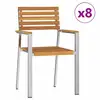 Image de Vidaxl chaise de jardin 8 pcs huile naturelle bois d'acacia massif