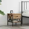 Image de Table De Chevet Avec Tiroir Chêne Artisanal 40 X 42 X 45 Cm Vidaxl