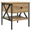 Image de Vidaxl table de chevet avec tiroir chêne artisanal 40 x 42 x 45 cm