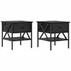 Image de Vidaxl table de chevet avec tiroir 2 pcs chêne noir 40 x 42 x 45 cm