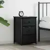 Image de Cabinet De Chevet Avec Tiroir Chêne Noir 40 X 36 X 60 Cm Vidaxl