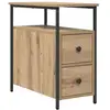 Image de Vidaxl cabinet de chevet avec tiroir chêne artisanal 30 x 60 x 60 cm