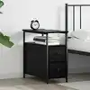 Image de Cabinet De Chevet Chêne Noir 30 X 60 X 60 Cm Bois D'ingénierie Vidaxl
