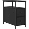 Image de Vidaxl cabinet de chevet chêne noir 30 x 60 x 60 cm bois d'ingénierie