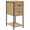 Image de Vidaxl cabinet de chevet avec tiroir chêne artisanal 32 x 42 x 70 cm