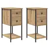 Image de Vidaxl cabinet de chevet 2 pcs chêne artisanal 32 x 42 x 70 cm