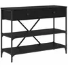 Image de Table console avec tiroirs - vidaXL - Chêne noir - 100x34.5x75 cm - Design industriel - 2 tiroirs - 2 étagères
