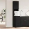 Image de Buffet De Cuisine Avec Tiroir Chêne Noir 32 X 50 X 180 Cm Vidaxl
