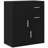 Image de Buffet moderne en bois dingénierie - vidaXL - Chêne Noir - 60x31x70 cm - 2 tiroirs - 3 étagères