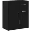 Image de Vidaxl buffet avec tiroir chêne noir 60 x 31 x 70 cm bois d'ingénierie