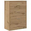 Image de Vidaxl buffet chêne artisanal 60 x 31 x 84 cm bois d'ingénierie