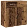 Image de Buffet en bois dingénierie - vidaXL - Bois Ancien - 79x38x80 cm - 2 tiroirs - 2 étagères - Portes à charnières 90°