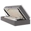 Image de Vidaxl lit avec rangement et matelas gris 100 x 200 cm simili cuir