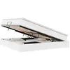 Image de Vidaxl lit avec rangement et matelas blanc 200 x 200 cm simili cuir