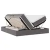 Image de Vidaxl lit avec rangement et matelas avec matelas gris 200 x 200 cm