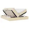 Image de Vidaxl lit avec rangement et matelas crème 180 x 200 cm polyester
