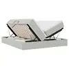 Image de Vidaxl lit avec rangement et matelas gris clair 200 x 200 cm velours
