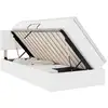Image de Vidaxl lit avec rangement et matelas blanc pur 100 x 200 cm