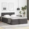 Image de Lit Avec Rangement Et Matelas Gris 140 X 200 Cm Simili Cuir Vidaxl