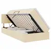 Image de Vidaxl lit avec rangement et matelas avec matelas crème 90 x 200 cm