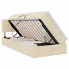 Image de Vidaxl lit avec rangement et matelas avec matelas crème 90 x 200 cm
