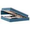 Image de Vidaxl lit de rangement avec matelas bleu foncé 180 x 200 cm velours