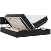 Image de Lit De Rangement Avec Matelas Avec Stockage Noir 100 X 200 Cm Vidaxl