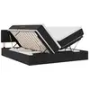 Image de Vidaxl lit de rangement avec matelas avec stockage noir 100 x 200 cm