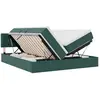Image de Lit De Rangement Avec Matelas Vert Foncé 100 X 200 Cm Vidaxl