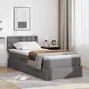 Image de Lit Avec Rangement Et Led Gris 100 X 200 Cm Cuir Synthétique Vidaxl