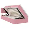 Image de Vidaxl lit de rangement led avec matelas rose 100 x 200 cm velours
