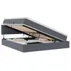 Image de Vidaxl lit de rangement led avec matelas gris foncé 160 x 200 cm
