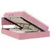 Image de Vidaxl lit de rangement led avec matelas rose 140 x 200 cm velours