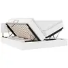 Image de Vidaxl lit avec rangement et led avec matelas blanc pur 200 x 200 cm