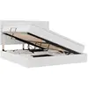 Image de Vidaxl lit de rangement blanc pur 180 x 200 cm cuir synthétique