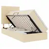 Image de Vidaxl lit avec rangement et matelas crème 90 x 200 cm polyester