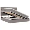 Image de Vidaxl lit avec rangement et matelas taupe 180 x 200 cm polyester