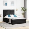Image de vidaXL Lit avec rangement et LED avec LED Noir 140 x 190 cm Polyester 3372416