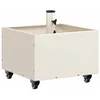 Image de Pied de parasol en acier - vidaXL - Blanc - 45x45x45 cm - Roulable - Ajustable 360° - Utilisation extérieure