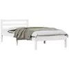 Image de Vidaxl cadre de lit blanc 225,5 x 95,5 x 69,5 cm bois de pin massif