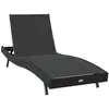 Image de Vidaxl transat noir 197 x 70 x 82 cm polyrotin