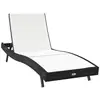 Image de Vidaxl transat noir et blanc 197 x 70 x 82 cm polyrotin