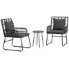 Image de Vidaxl ensemble de salle à manger pour jardin 3 pcs noir et anthracite
