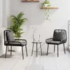 Image de vidaXL Ensemble de salle à manger pour jardin 3 pcs Noir et anthracite 42010356