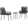 Image de Vidaxl ensemble de salle à manger pour jardin 3 pcs noir et anthracite