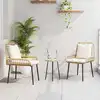 Image de Ensemble De Salle À Manger Pour Jardin 3 Pcs Marron Et Crème Vidaxl