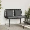 Image de vidaXL Banc de jardin Noir et anthracite polyrotin 42010357